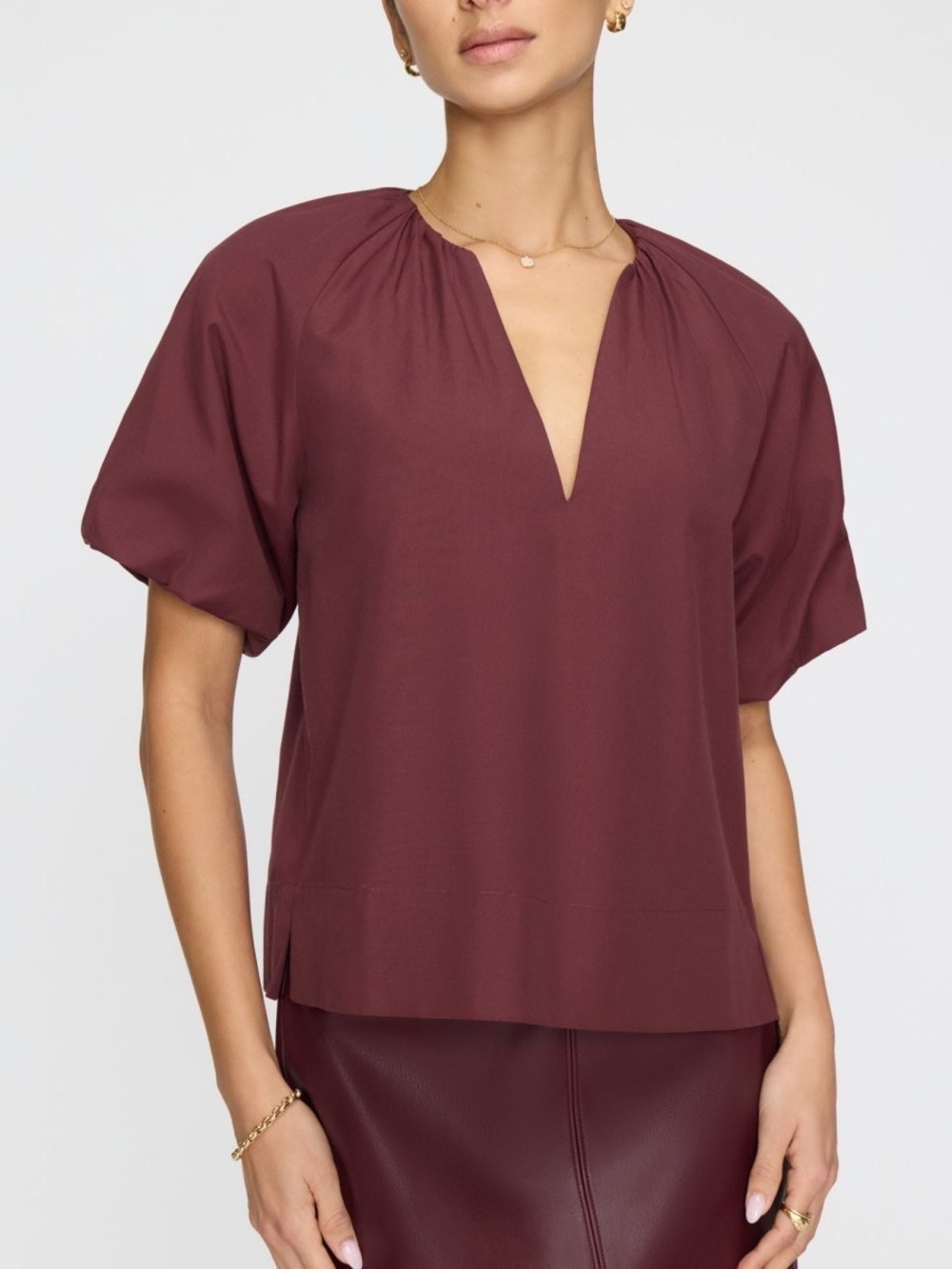 Brochu Walker The Hattie Top in barolo size XS